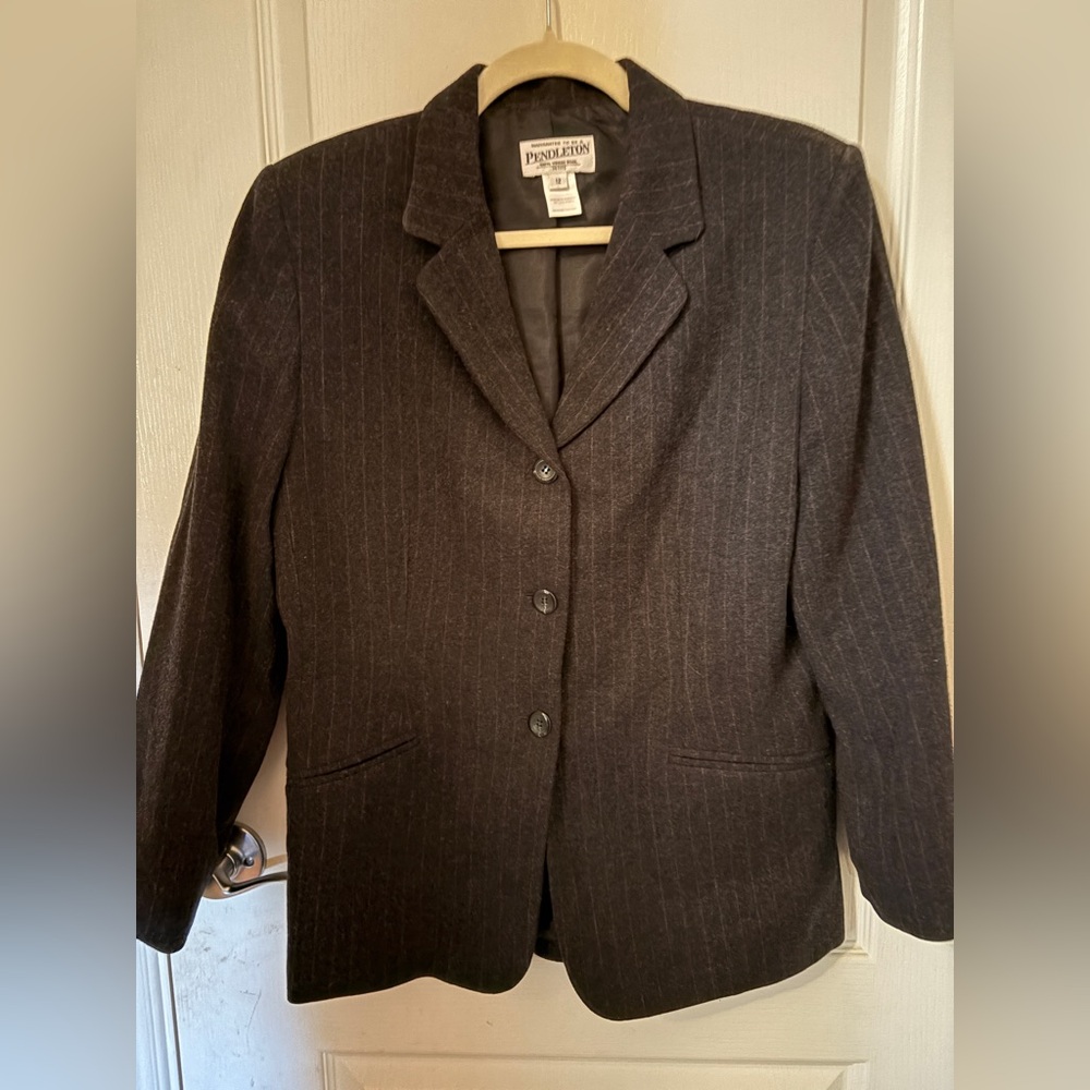 Pendleton Black Blazer Professional Tailored Suit… - image 1